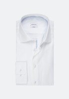 Seidensticker Hemd SLIM FIT STRUKTUR weiss mit Business Kent Kragen in schmaler Schnittform