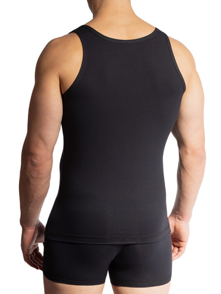 OLAF BENZ Regular Fit Schwarz Feinripp