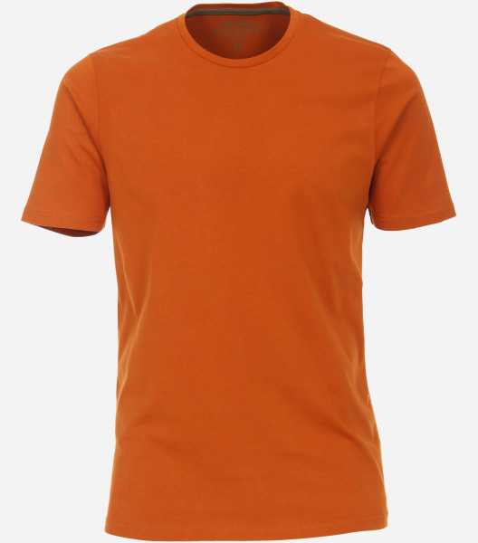 Redmond t-shirt REGULAR FIT JERSEY orange with Round neck collar in classic cut