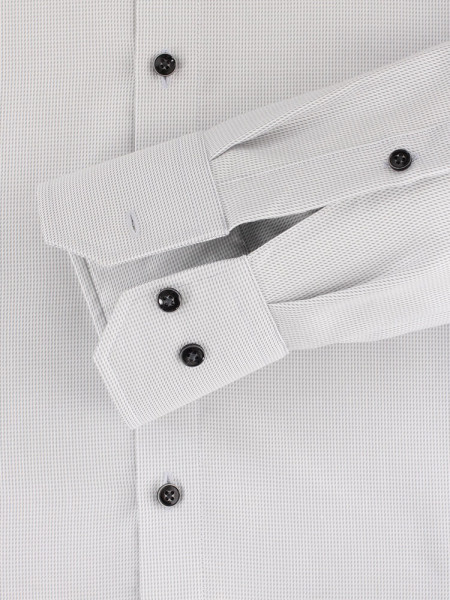 VENTI Regular Fit Hemd Hellgrau Kent Struktur - Ansicht 2