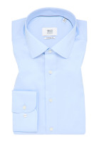 Eterna overhemd COMFORT FIT TWILL lichtblauw met Kentkraag in klassieke snit