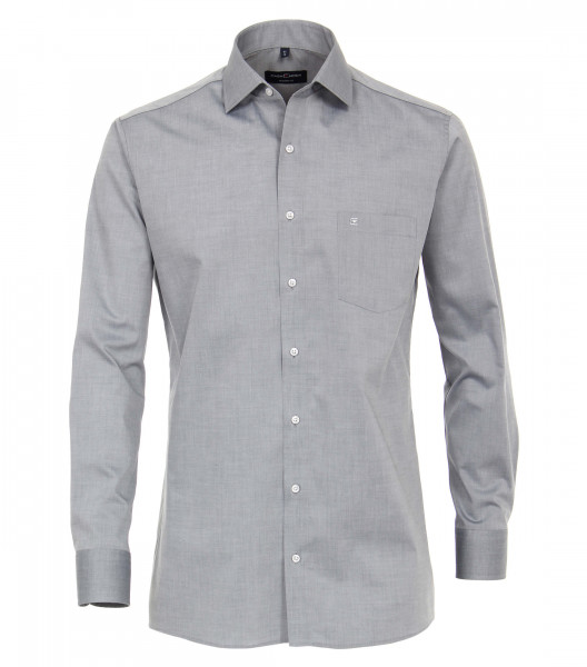 CASAMODA shirt MODERN FIT UNI POPELINE grey with Kent collar in modern cut