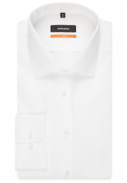 Chemise Seidensticker SLIM FIT ORIGINAL blanc avec col Business Kent en coupe étroite