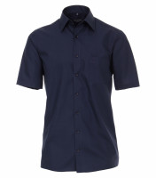 CASAMODA shirt COMFORT FIT UNI POPELINE dark blue with Kent collar in classic cut