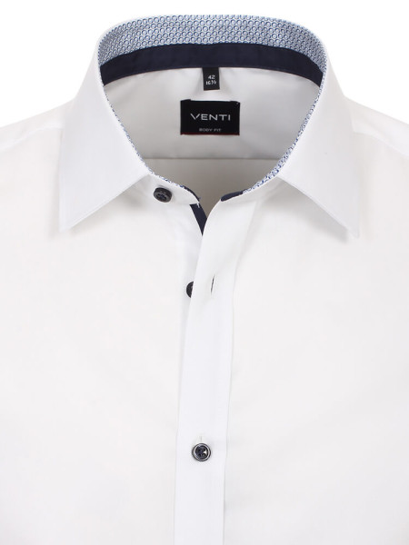 VENTI Slim Fit Hemd Weiß Kent Easy Care  - Ansicht 1