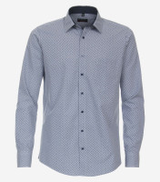 Redmond shirt MODERN FIT PRINT light blue with Kent collar in modern cut