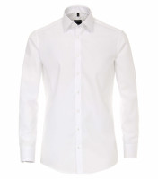 Venti shirt MODERN FIT UNI POPELINE white with Kent collar in modern cut