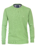 Redmond jumper REGULAR FIT MELANGE green with Crew neck collar in classic cut