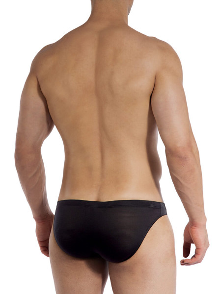 OLAF BENZ Regular Fit Schwarz Microfaser