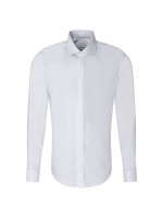 Seidensticker overhemd SLIM TWILL wit met Business Kent-kraag in smalle snit