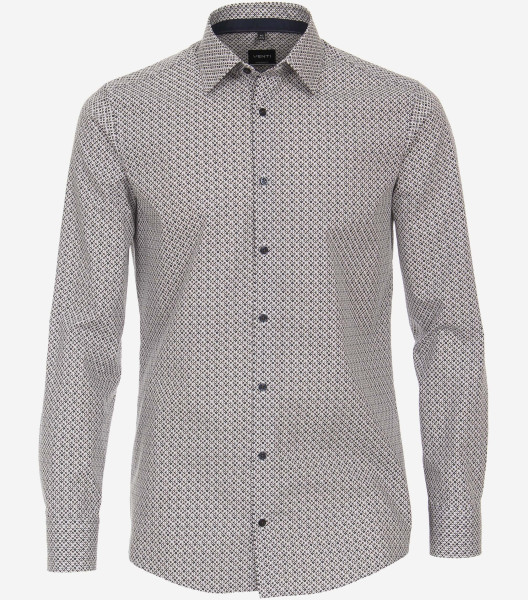 Venti shirt MODERN FIT PRINT dark blue with Kent collar in modern cut