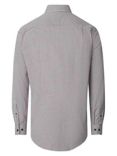REDMOND Comfort Fit Hemd Rot Kent Print