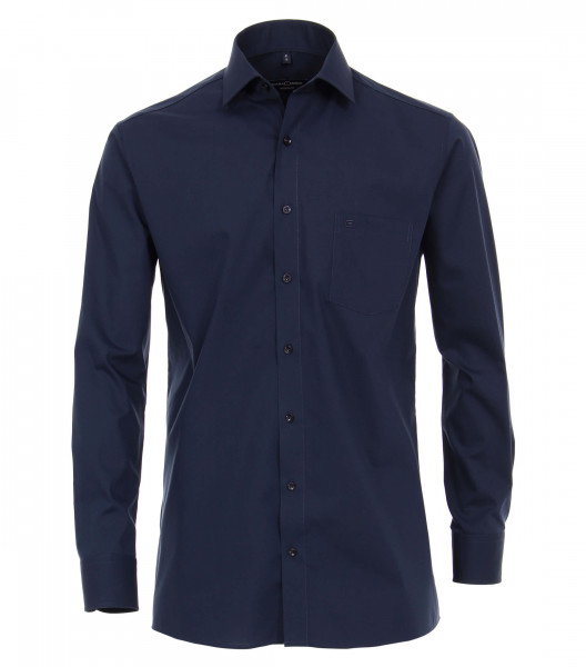 CASAMODA shirt MODERN FIT UNI POPELINE dark blue with Kent collar in modern cut