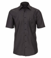 Chemise CASAMODA COMFORT FIT UNI POPELINE anthracite avec col Kent en coupe classique