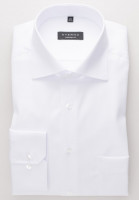 Chemise Eterna COMFORT FIT TWILL blanc avec col Classic Kent en coupe classique