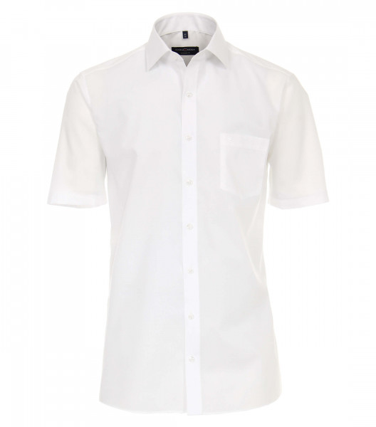 Chemise CASAMODA MODERN FIT UNI POPELINE blanc avec col Kent en coupe moderne