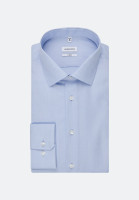 Seidensticker overhemd EXTRA SLIM STRUCTUUR lichtblauw met Business Kent-kraag in super smalle snit