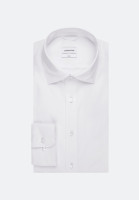 Seidensticker shirt SLIM FIT UNI STRETCH white with Kent collar in narrow cut