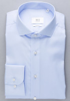 Eterna shirt SLIM FIT TWILL light blue with Shark collar in modern cut