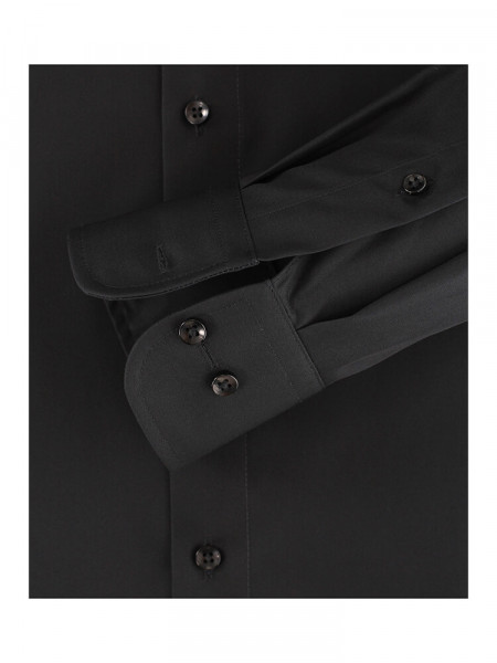 CASAMODA Comfort Fit Hemd Schwarz Kent Popeline - Ansicht 2