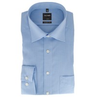 OLYMP Luxor modern fit shirt OFFICE light blue with New Kent collar in modern cut