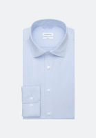 Seidensticker Hemd SLIM FIT UNI STRETCH hellblau mit Kent Kragen in schmaler Schnittform