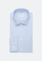 Chemise Seidensticker SLIM FIT UNI STRETCH bleu clair avec col Kent en coupe étroite