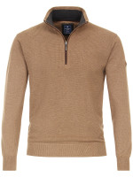 Redmond Jumper REGULAR FIT MELANGE beige met Opstaande kraag-kraag in klassieke snit