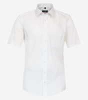 Redmond shirt MODERN FIT UNI POPELINE white with Kent collar in modern cut