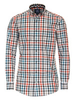 Redmond overhemd REGULAR FIT DOBBY zwart met Button Down-kraag in klassieke snit