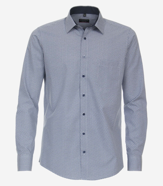 Chemise Redmond MODERN FIT PRINT bleu clair avec col Kent en coupe moderne