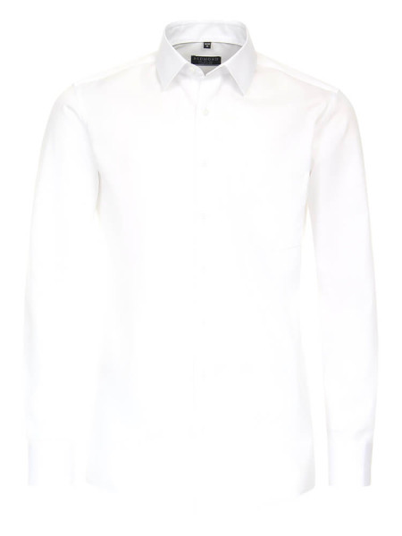 Chemise Redmond COMFORT FIT TWILL blanc avec col Kent en coupe classique