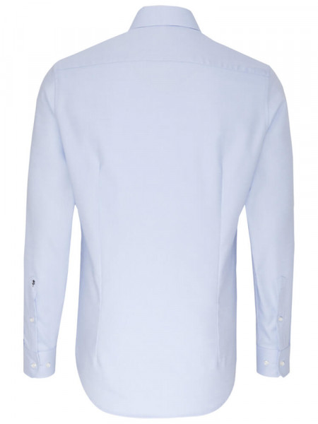 SEIDENSTICKER Tailored Fit Hemd Hellblau Business Kent Struktur
