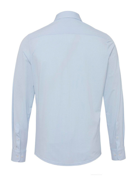 PURE Extra Slim Fit Hemd Hellblau Haifisch Jersey