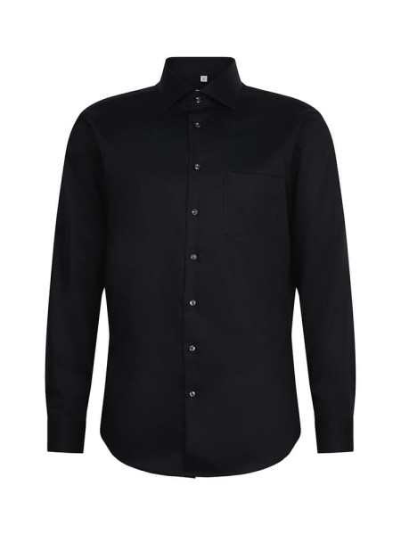 SEIDENSTICKER Regular Fit Hemd Schwarz New Kent Twill