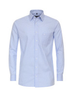 CasaModa shirt COMFORT FIT UNI POPELINE light blue with Kent collar in classic cut