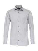 Chemise CASAMODA MODERN FIT UNI POPELINE gris avec col Kent en coupe moderne