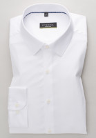 Eterna Hemd SUPER SLIM UNI STRETCH weiss mit Mini Kent Kragen in super schmaler Schnittform