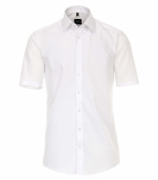 Chemise Venti MODERN FIT UNI POPELINE blanc avec col Kent en coupe moderne