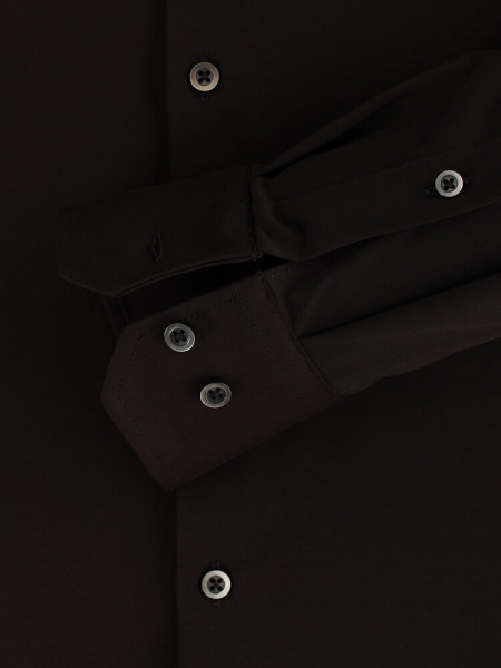 VENTI Regular Fit Hemd Schwarz Kent Jersey - Ansicht 2