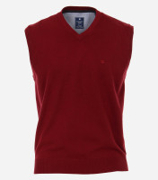 Pull-over Redmond REGULAR FIT TRICOTÉ rouge avec col Encolure en V en coupe classique