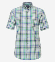 Redmond Hemd REGULAR FIT UNI POPELINE dunkelblau mit Button Down Kragen in klassischer Schnittform