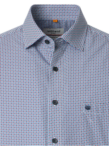 REDMOND Regular Fit Hemd Rot Kent Print - Ansicht 1