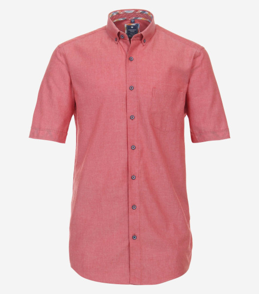 Redmond Hemd REGULAR FIT FEIN OXFORD rot mit Button Down Kragen in klassischer Schnittform