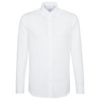 Seidensticker SHAPED shirt STRUCTURE white with Business Kent collar in modern cut