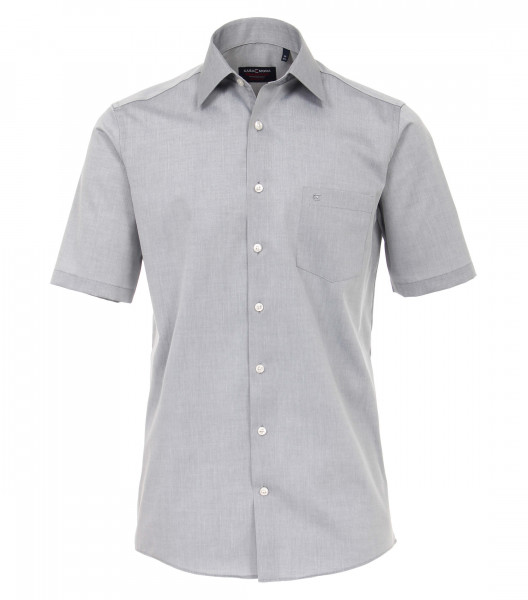 CASAMODA shirt COMFORT FIT UNI POPELINE grey with Kent collar in classic cut