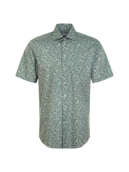 Chemise Seidensticker MODERN PRINT vert avec col Business Kent en coupe moderne