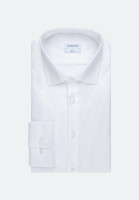 Seidensticker shirt SLIM FIT TWILL white with Business Kent collar in narrow cut