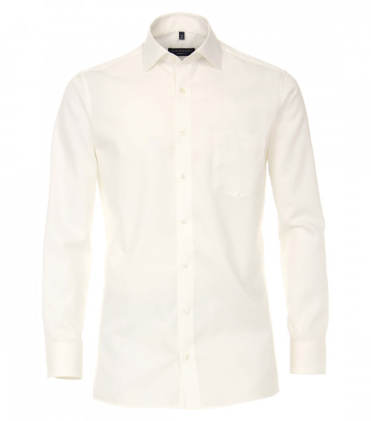 CasaModa shirt COMFORT FIT TWILL beige with Kent collar in classic cut