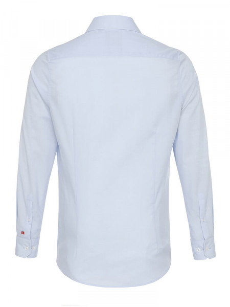 PURE Slim Fit Hemd Hellblau Kent Popeline